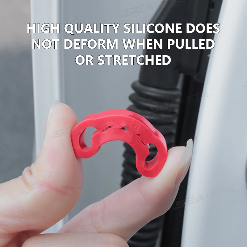 SEAMETAL 4pcs Universal Car Door Lock Damper Buffer Sillcone Deadener Seal Shock Absorber Noise Insulation for Car Accessories thumbnail 5