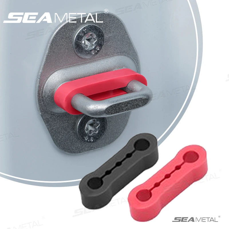 SEAMETAL 4pcs Universal Car Door Lock Damper Buffer Sillcone Deadener Seal Shock Absorber Noise Insulation for Car Accessories