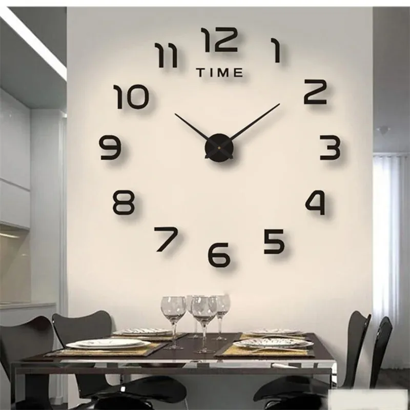 ​Luminous Wall Clock Digital Clock Wall Stickers Wall Clock For Living Room Home Decor Removable Modern Design Easy To Install thumbnail 3
