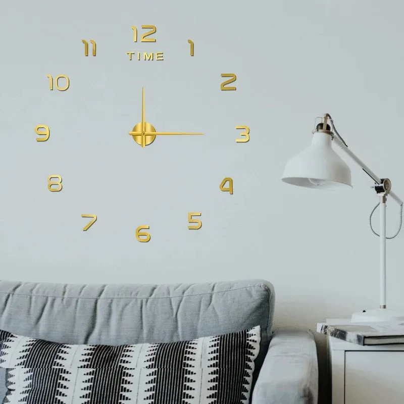 ​Luminous Wall Clock Digital Clock Wall Stickers Wall Clock For Living Room Home Decor Removable Modern Design Easy To Install thumbnail 5