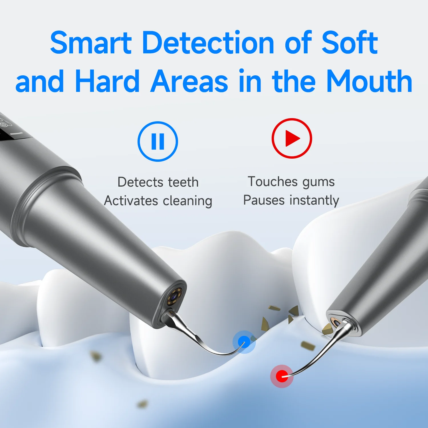 CURVY MOON Visible Electric Ultrasonic Tooth Cleaner with Camera Tartar Remover Tooth Stain Cleaning Tools Teeth Whitening Care thumbnail 4