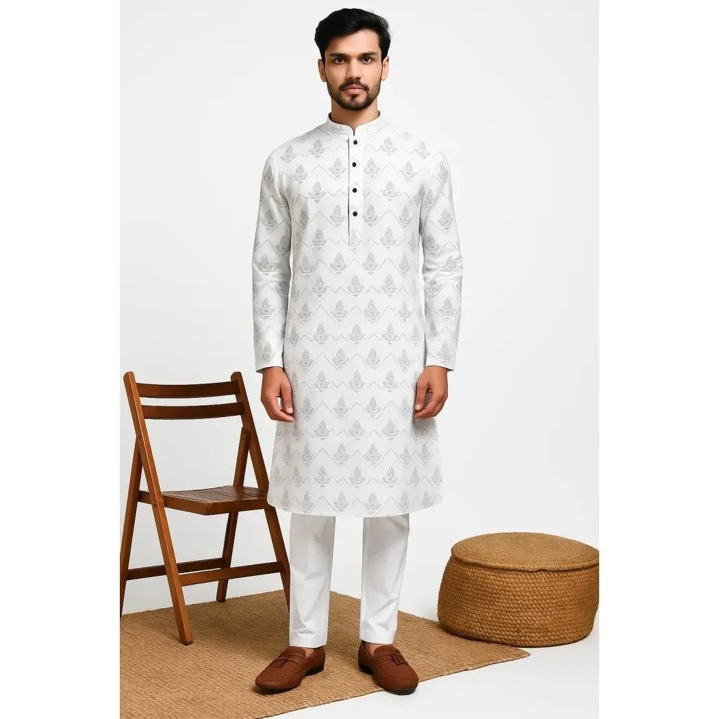 India Men Spring Shirt Tradition Kurtas Vintage Long Blouse thumbnail 5