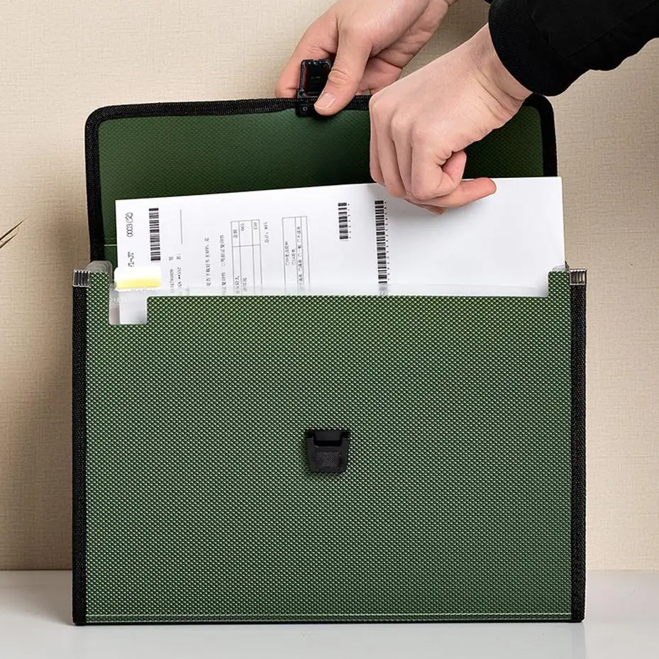 1 Pcs A4 Organ Bag Multi-layer Folder Large-capacity Portable Office Document Bags Desk Organizador Storage Data File Briefcase thumbnail 3