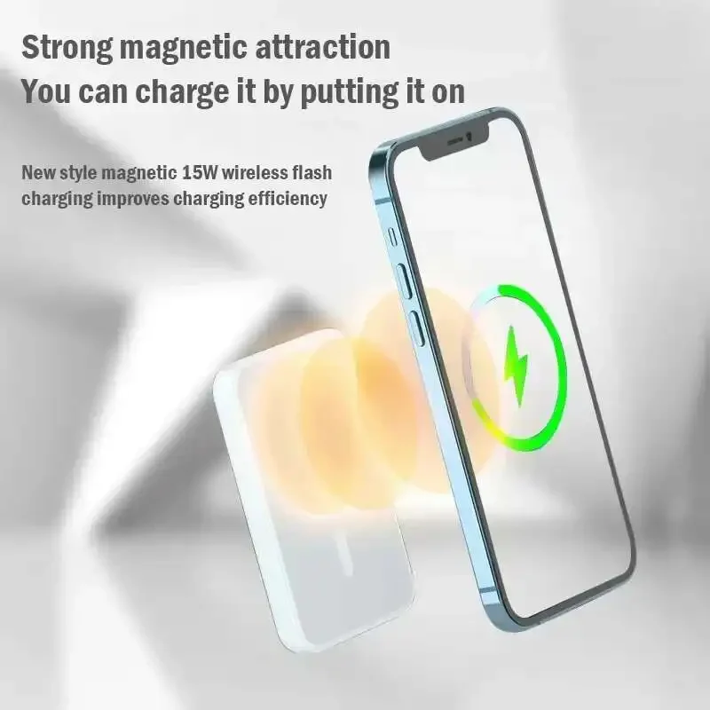 500000mAh Magnetic Power Bank PD 20W Wireless Fast Charger Portable External Battery Pack For iPhone Samsung Huawei 2026 New thumbnail 2