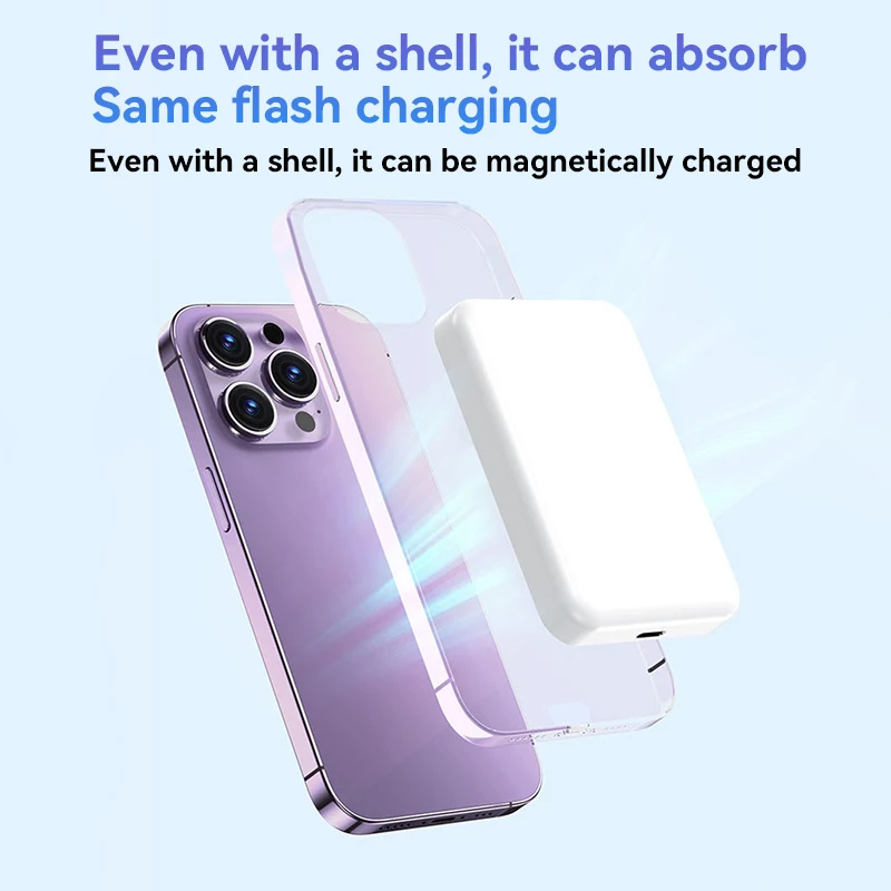 500000mAh Magnetic Power Bank PD 20W Wireless Fast Charger Portable External Battery Pack For iPhone Samsung Huawei 2026 New thumbnail 3