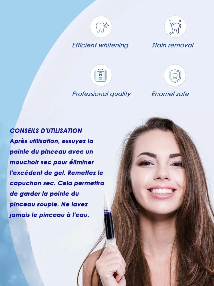 Purple instant teeth whitening pen cleans teeth stains without sensitivity, resulting in a brighter and whiter smile thumbnail 6