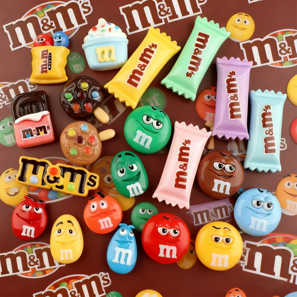 20Pcs Mix Colors Resin M Beans Chocolate Candy Flatback Cabochon DIY Crafts Scrapbooking Embellishment Hair Clip Accessories thumbnail 4