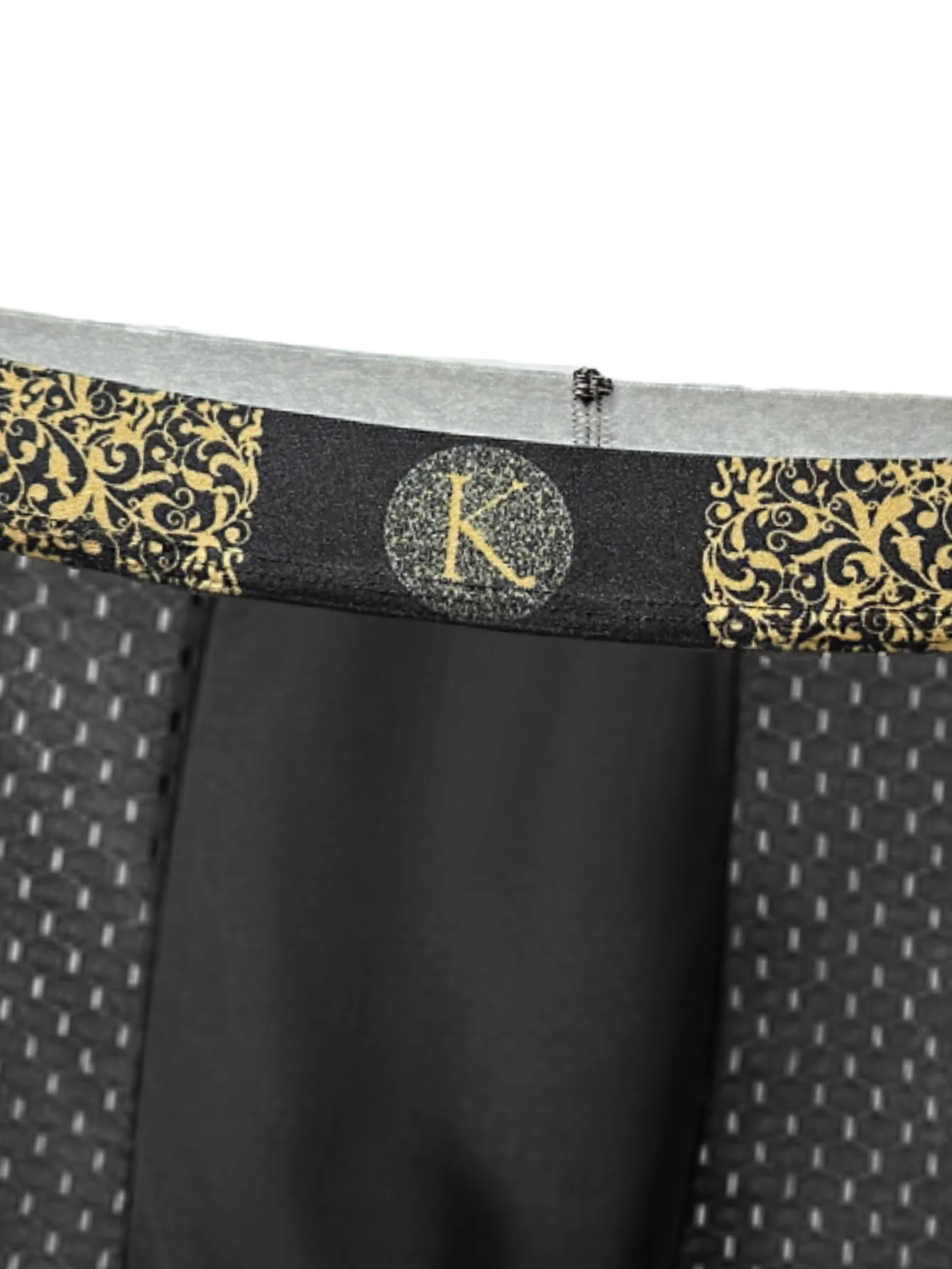 1PC Mesh Ice Silk Boxer Shorts Men's Underwear Underpants Luxury Boys Retro Panties Bamboo Lingerie Plus Size Gold Black Print thumbnail 5