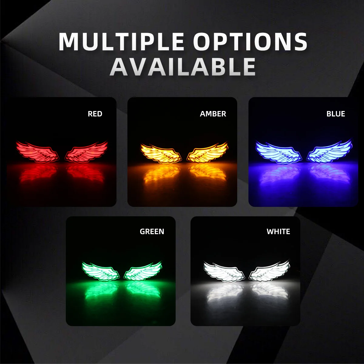 Motorcycle LED Wing Shape Eagle Eyes Light Rear Tail Lamp Decorative Light Creative Flashing Indicator Blinker Signal Light thumbnail 6