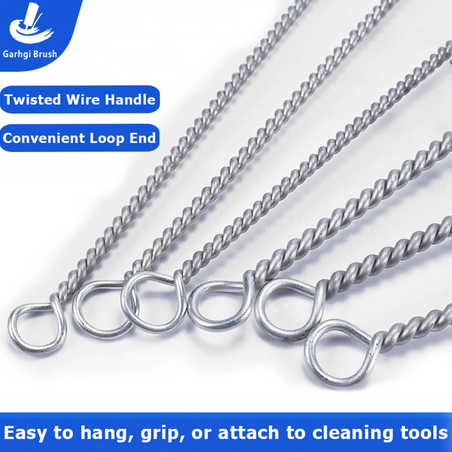 500mm Extra Long Stainless Steel Wire Tube Brush Spiral Twisted Loop Pipe Bottle Narrow Bore Metal Deep Rust Cleaning Hand Tools thumbnail 4
