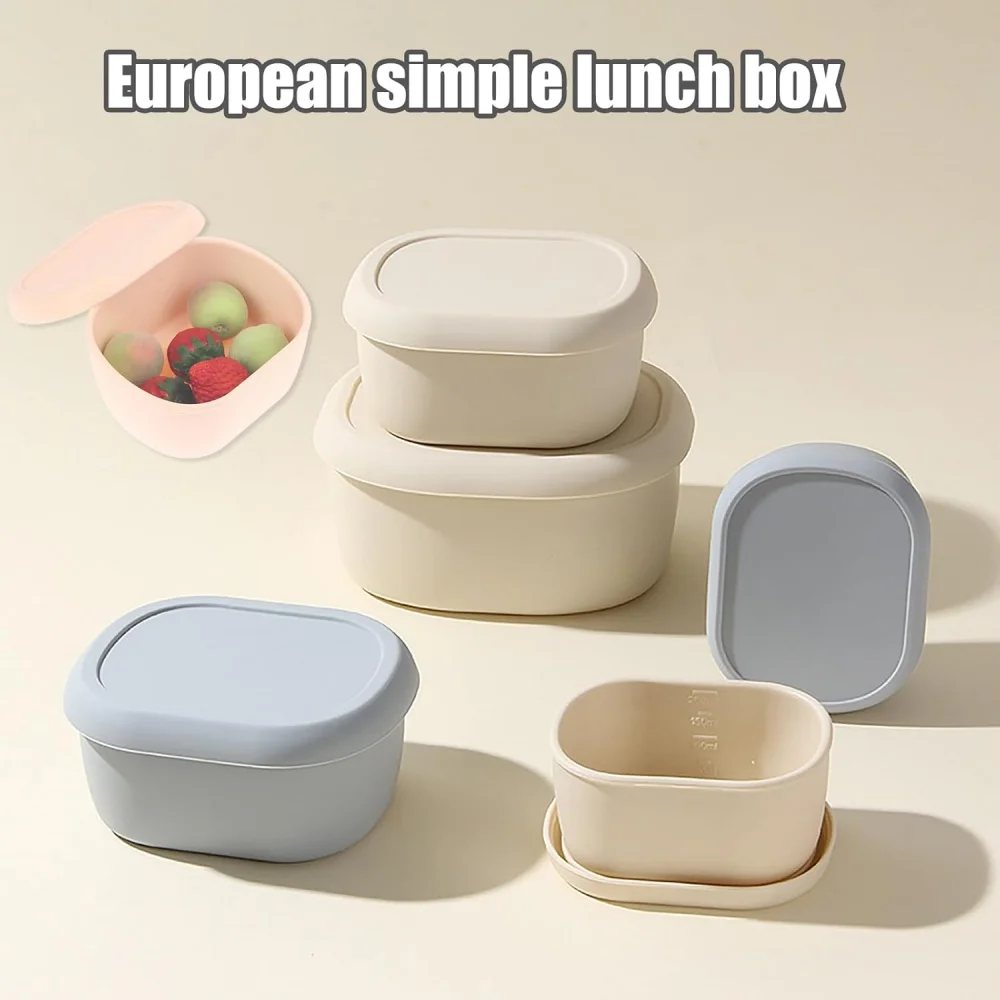 Reusable silicone containers - Large silicone food storage containers, BPA-free, airtight, dishwasher and refrigerator safe thumbnail 4