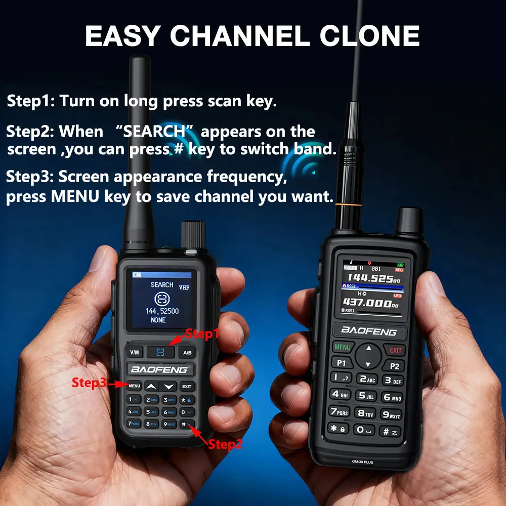 BAOFENG UV-5R Mini Walkie Talkie Bluetooth Programming Frequency Dual PTT Type-C Charging AM FM Long Range Two Way Radio thumbnail 4