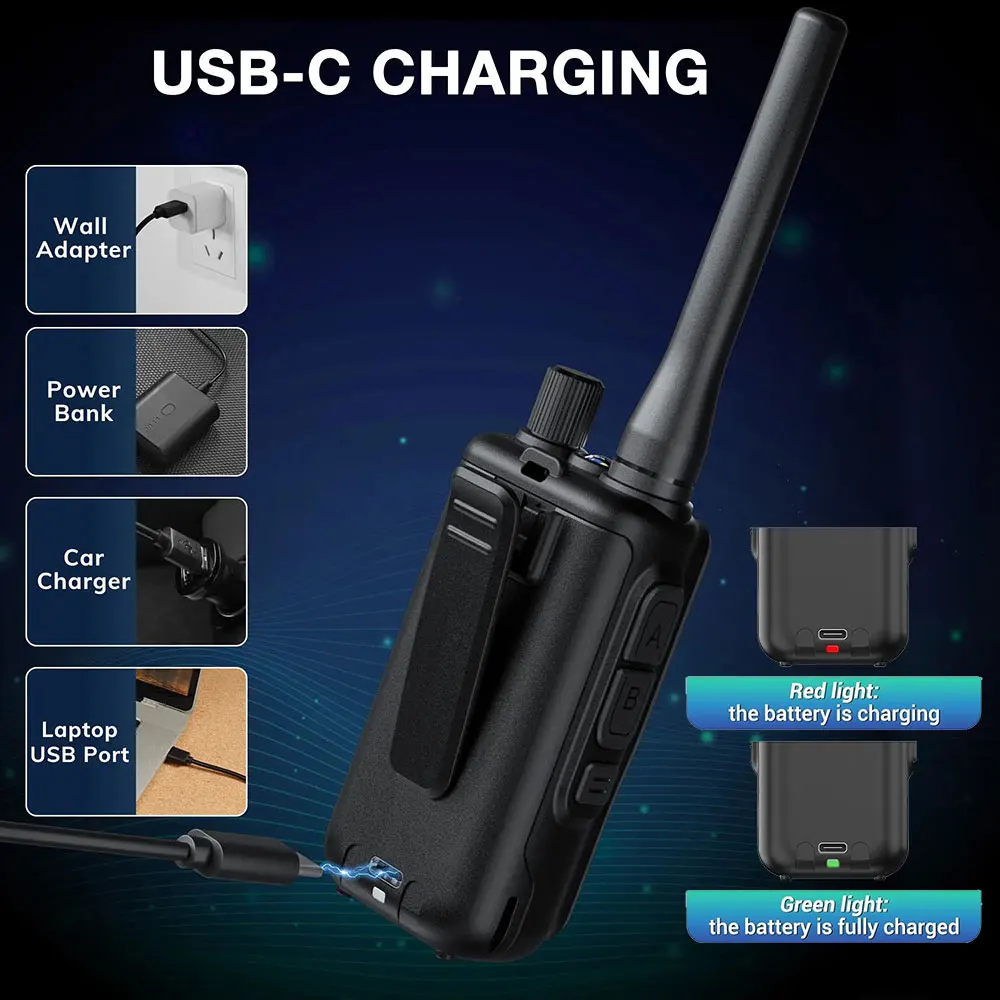BAOFENG UV-5R Mini Walkie Talkie Bluetooth Programming Frequency Dual PTT Type-C Charging AM FM Long Range Two Way Radio thumbnail 5