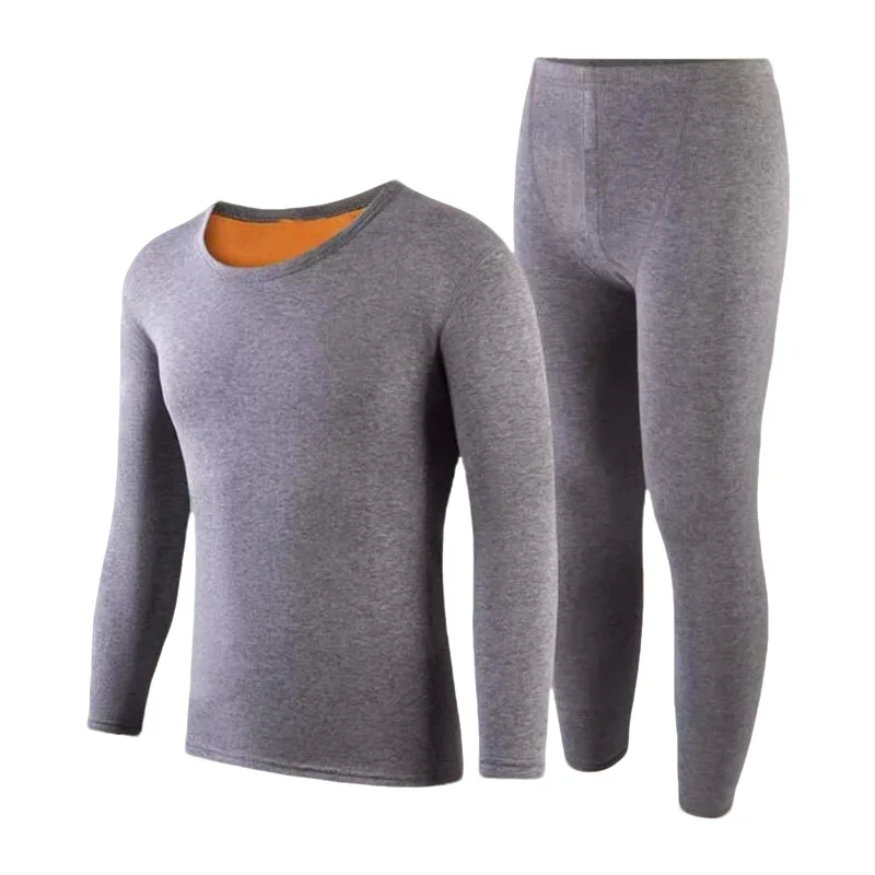 Thickened Fleece Warm Underwear Set for Men Anti-Cold Base Layer Shirt Youth And Middle-Aged Winter Thermal Clothing Set thumbnail 5