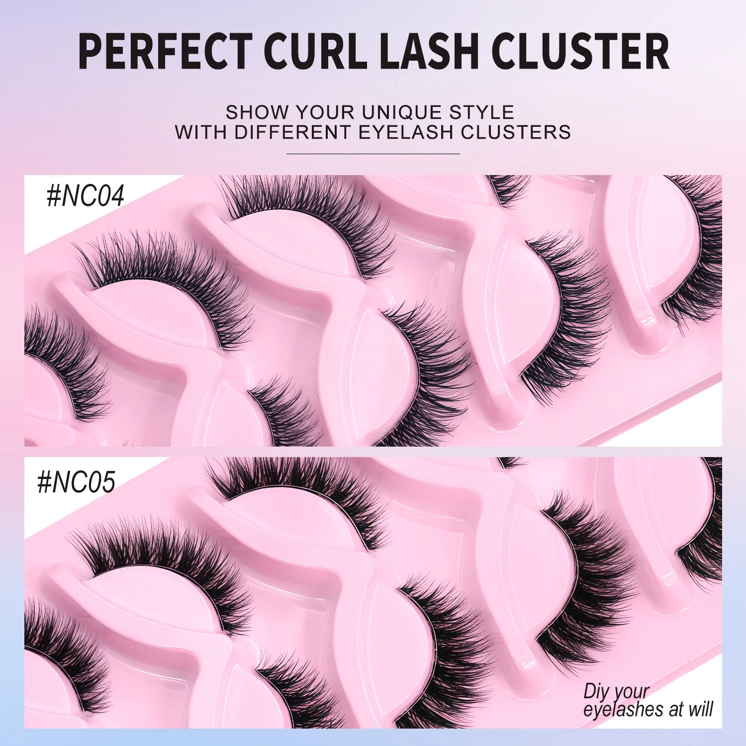 VELTRINAY Cat Eye False Eyelashes Natural Voume Fake Eyelash Faux Mink Eye Lashes Clear Eyelash Band Fake Lashes Makeup thumbnail 4