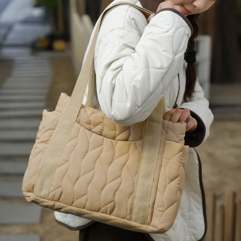 Autumn and Winter Large Capacity Bag New Handheld Big Bag Single Shoulder down Tote Bag Work Commuter Bag thumbnail 6