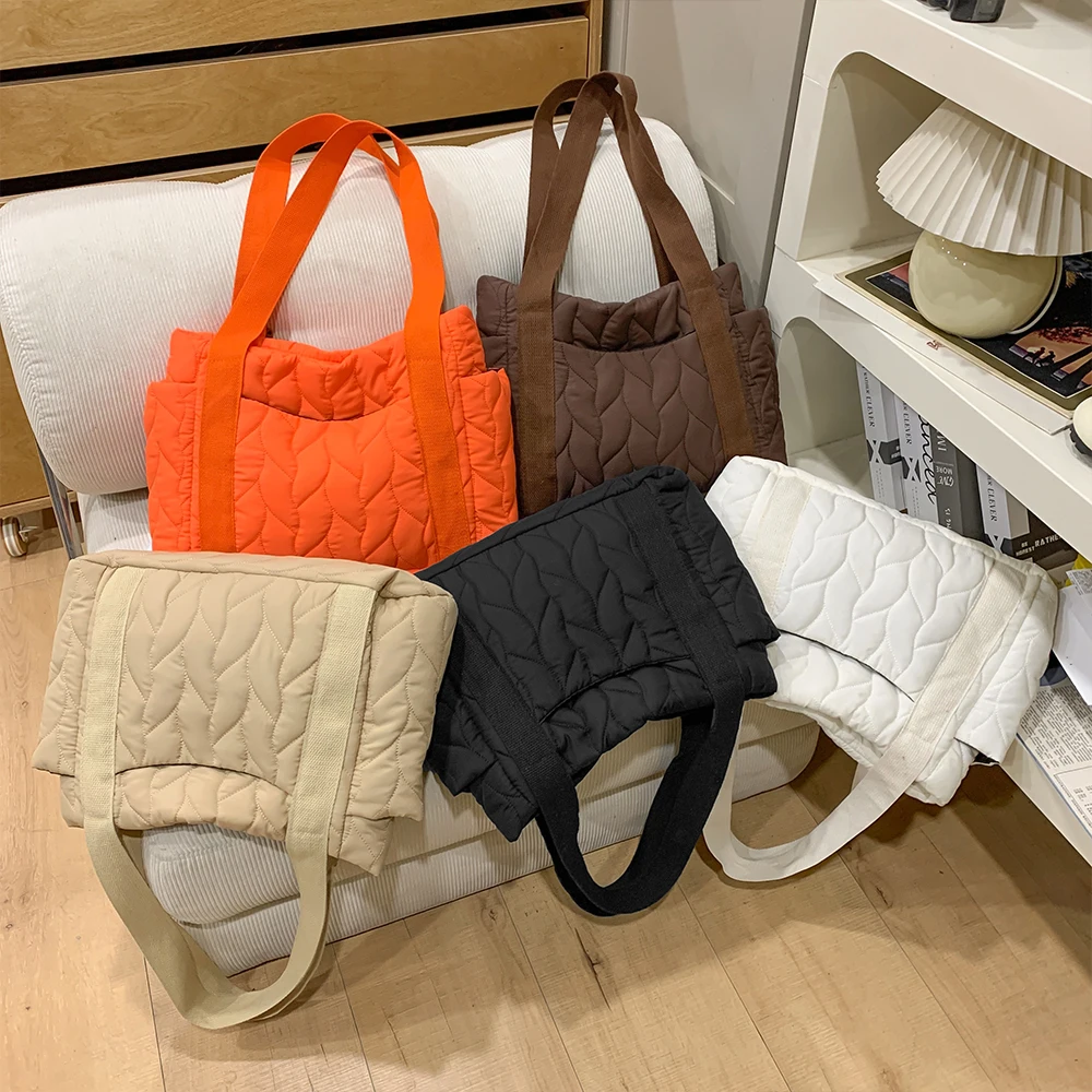 Autumn and Winter Large Capacity Bag New Handheld Big Bag Single Shoulder down Tote Bag Work Commuter Bag thumbnail 3