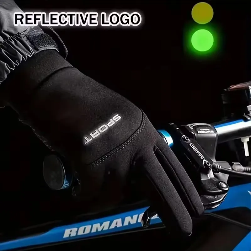Winter Warm Gloves Touch Screen Windproof Non Slip Cold-proof Cycling Gloves Outdoor Men's Women's Running Hiking Skiing Gloves thumbnail 2
