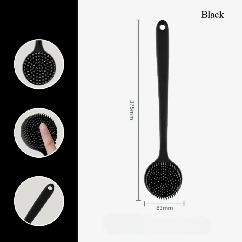 Soft Silicone Body Scrubber Back Brush Bath Shower Brush with Handle Exfoliating Back Scrub Skin Massager Body Care Bath Supplie thumbnail 6
