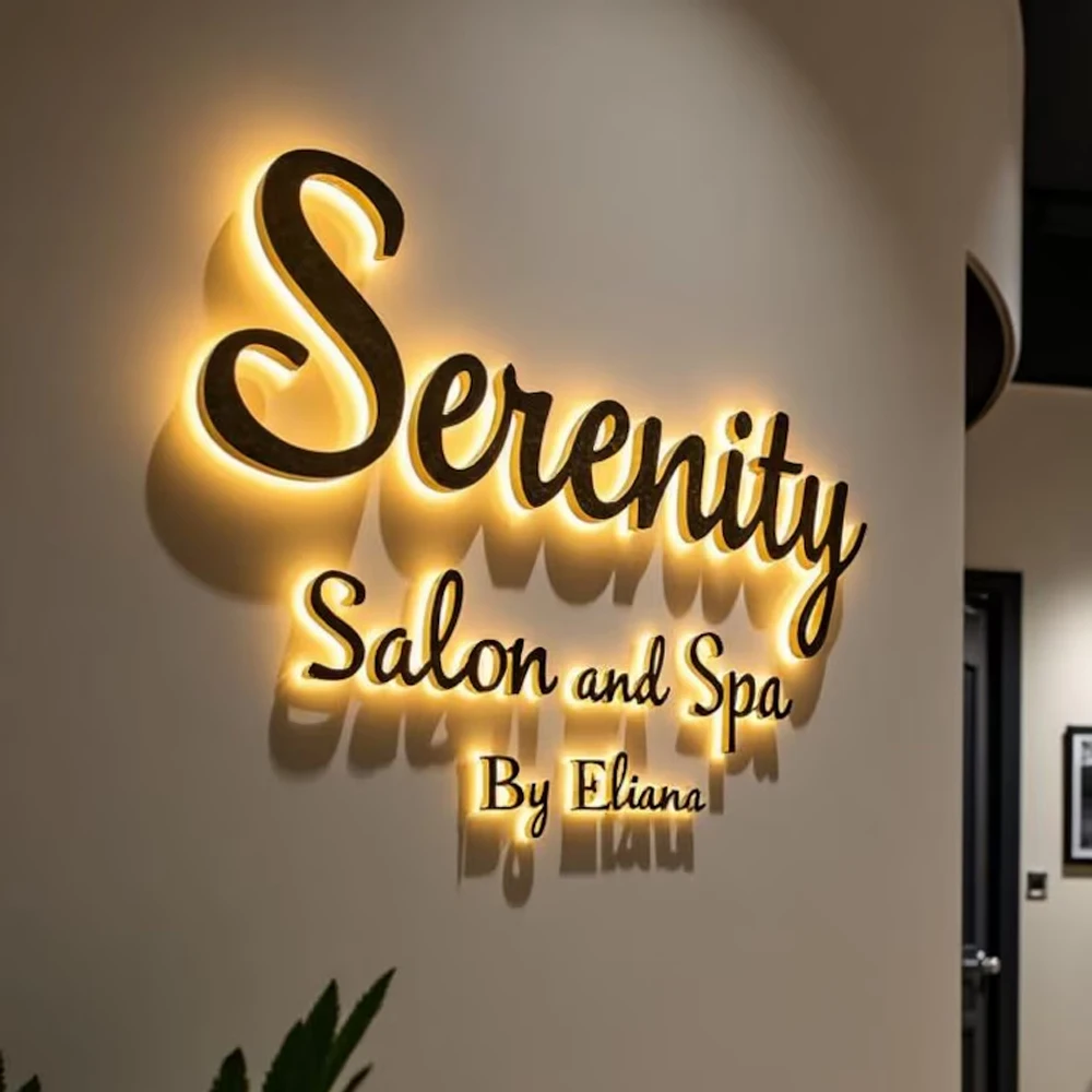 Custom Outdoor Business Sign Large Metal Blacklit Sign Business Laser cut Metal Sign 3D Wall Logo Letter For Shop Salon Hotel thumbnail 6