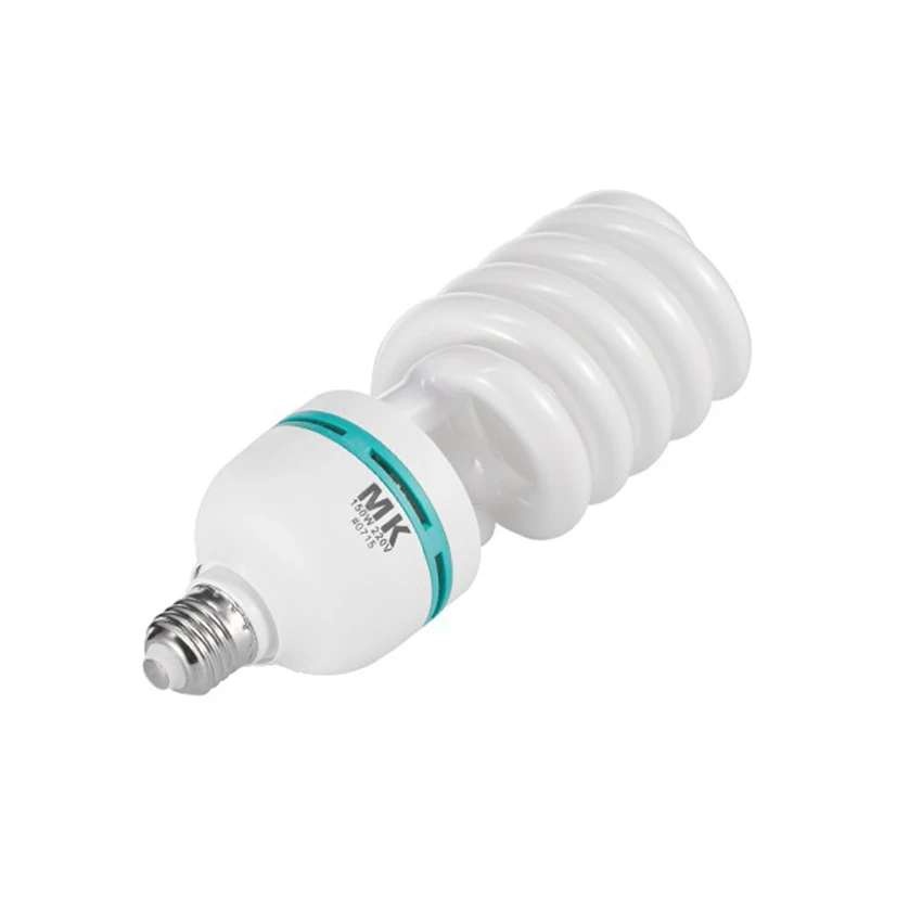 MK 150W 5500K E27 110V/220V High Bright Photography Daylight Fluorescent Lighting Bulbs For Softbox Photographic Photo Studio thumbnail 6