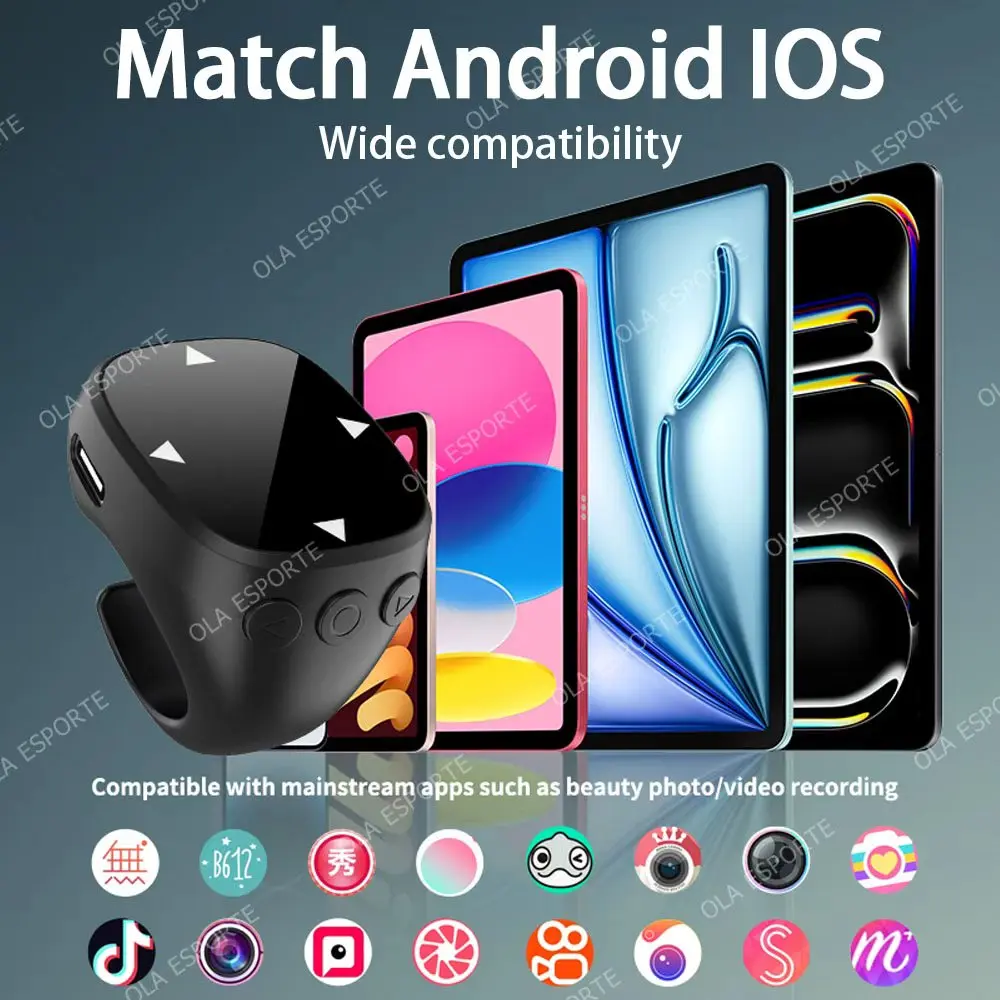 New Smart Fingertip Ring Remote Control Wireless Bluetooth Mobile Selfie Mice Selfie Video Automatic Page Turner Browsing 2025 thumbnail 6