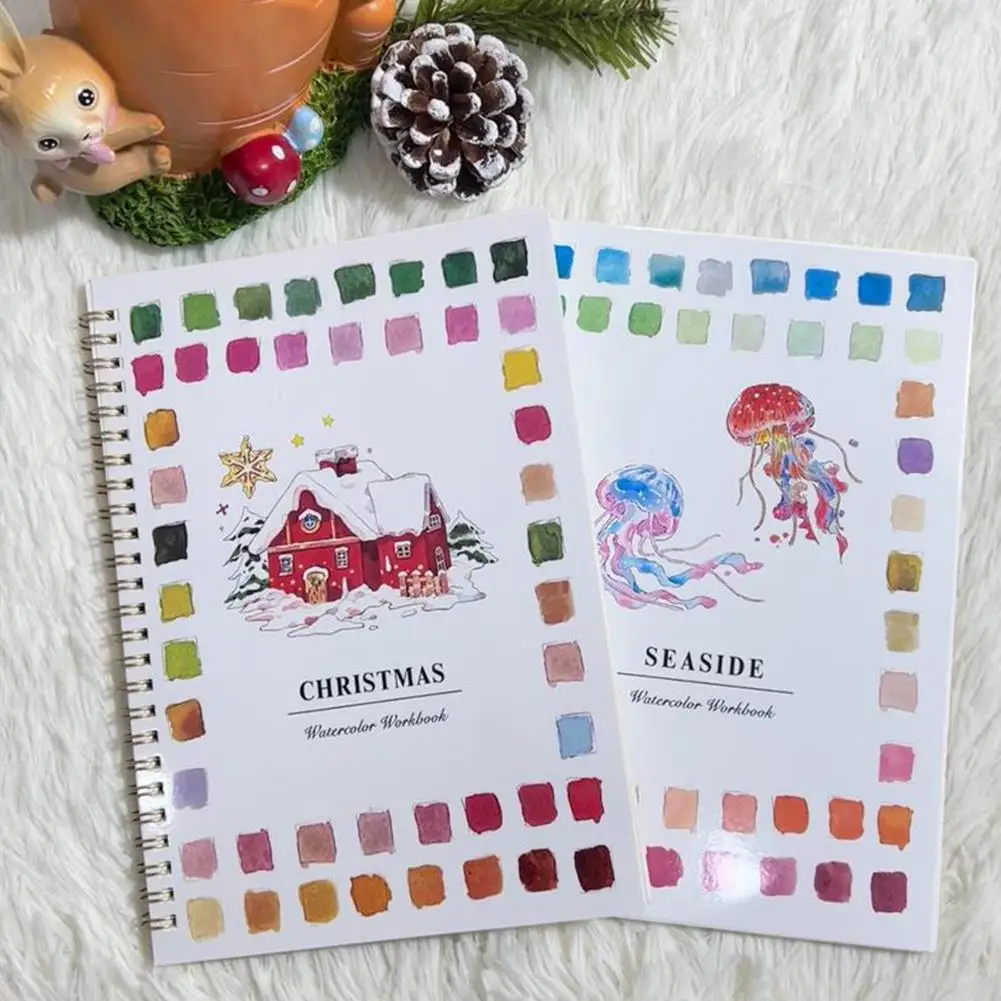 Children's Watercolor Practice Book Coloring Book Beginner Friendly Birds Watercolor Workbooks Art Crafts Painting Supplies thumbnail 2
