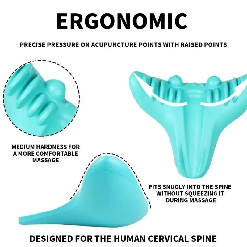 Neck Shoulder Stretcher Relaxer Cervical Chiropractic Traction Device Massage Pillow for Pain Relief Cervical Spine Alignment thumbnail 6
