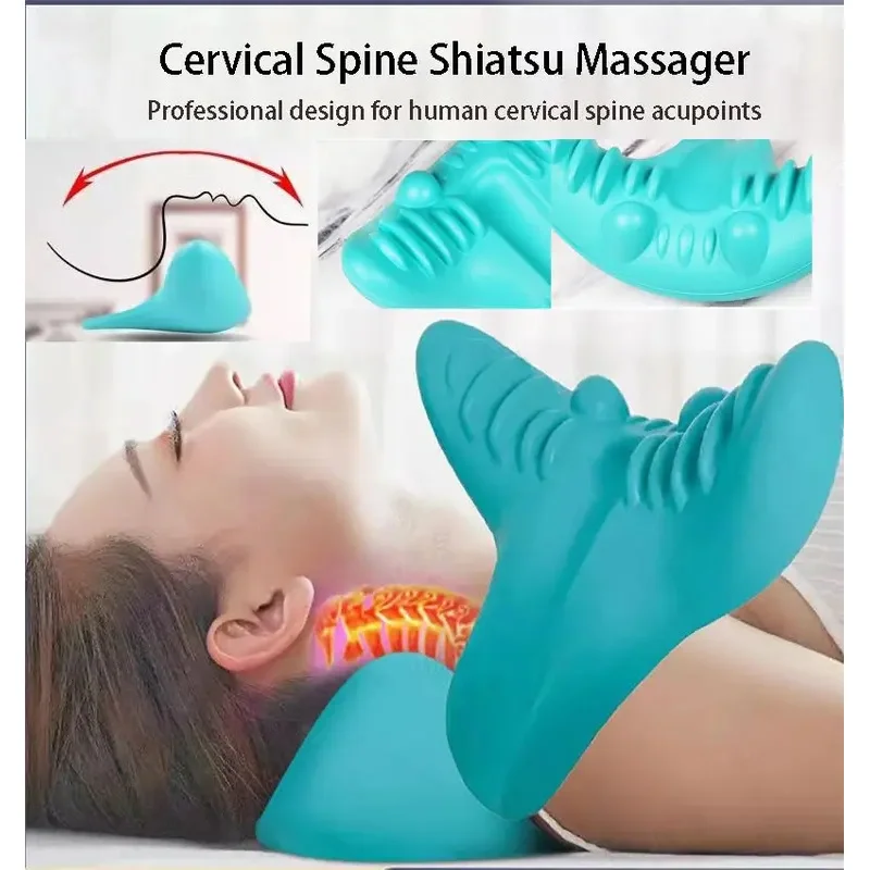 Neck Shoulder Stretcher Relaxer Cervical Chiropractic Traction Device Massage Pillow for Pain Relief Cervical Spine Alignment thumbnail 5