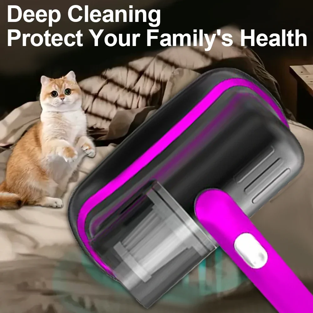 Wireless Handheld Mattress Vacuum Cleaner with UV-C Light HEPA Filter And Ultrasonic Vibration12KPa for Bed Sofa Car Seat Carpet thumbnail 2