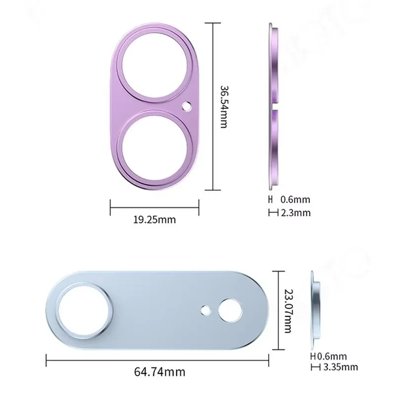 For iPhone 17 Air Pro Max Camera Bezel Anti Scratch Metal Frame Cover Hollow Film Super Slim Lens Protector Cap Sticker thumbnail 3