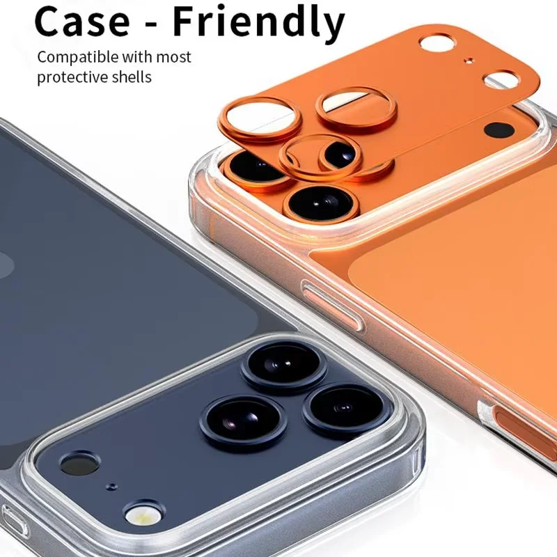 For iPhone 17 Air Pro Max Camera Bezel Anti Scratch Metal Frame Cover Hollow Film Super Slim Lens Protector Cap Sticker thumbnail 6