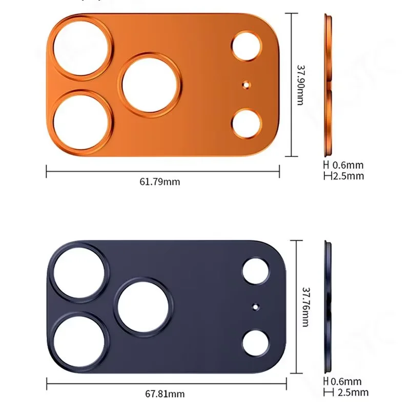 For iPhone 17 Air Pro Max Camera Bezel Anti Scratch Metal Frame Cover Hollow Film Super Slim Lens Protector Cap Sticker thumbnail 4
