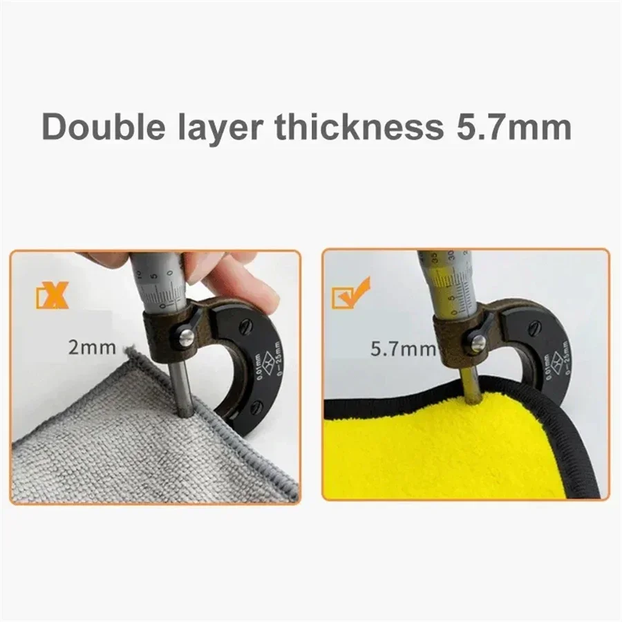 1/2/6/10pcs Microfiber Cleaning Towel Thicken Soft Drying Cloth Car Body Washing Towels Double Layer Clean Rags Car Accessories thumbnail 6