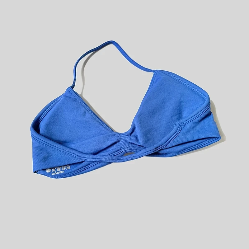 Seamless Sexy Open Back Gym Yoga Crop Top Women Halter Sports Bra Push Up Strappy Padded Workout Tank Tops thumbnail 6