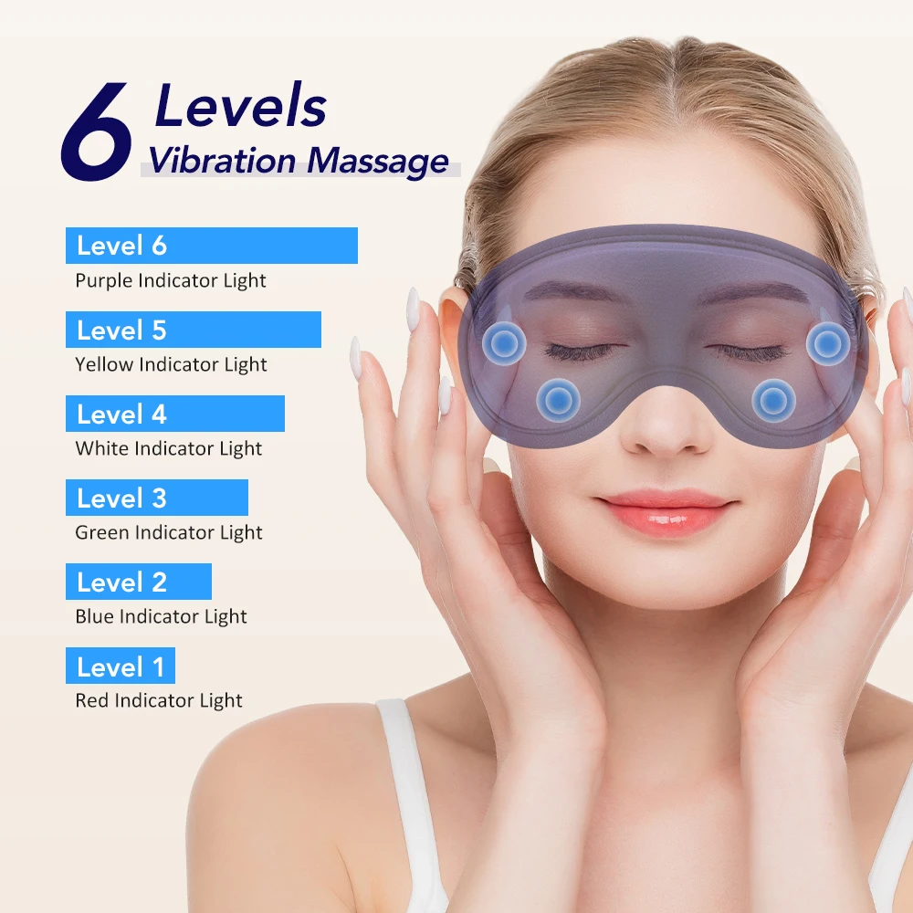 Hot Compress and Massage Eye Mask Electric Heated Eye Massager for Relieve Eye Strain Dark Circles Sleeping Mask Eyeshades Care thumbnail 3