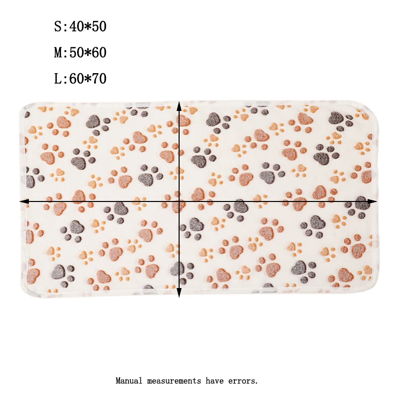 Winter High Quality Soft Fluffy Blanket Cute Dog Cat Paw Print Coral Fleece Blankets Pet Mat Warm and Comfortable Thermal Pad thumbnail 6
