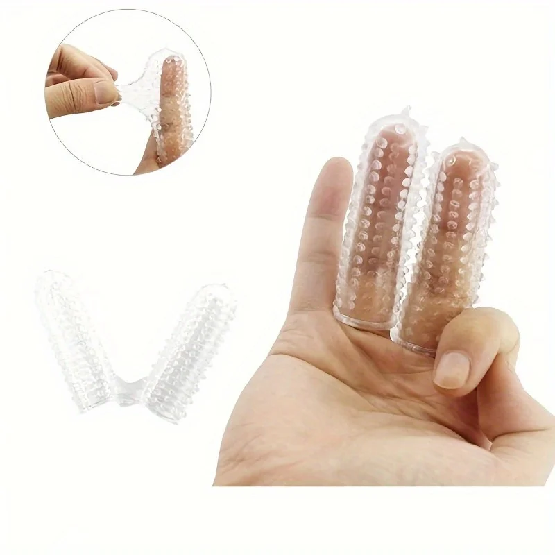 Sexy Finger Sex Toys Set Female G-spot Buckle Set Crystal Wolf Tooth Set Dual Finger Granule Set Adult Male and Lesbian Couple thumbnail 2
