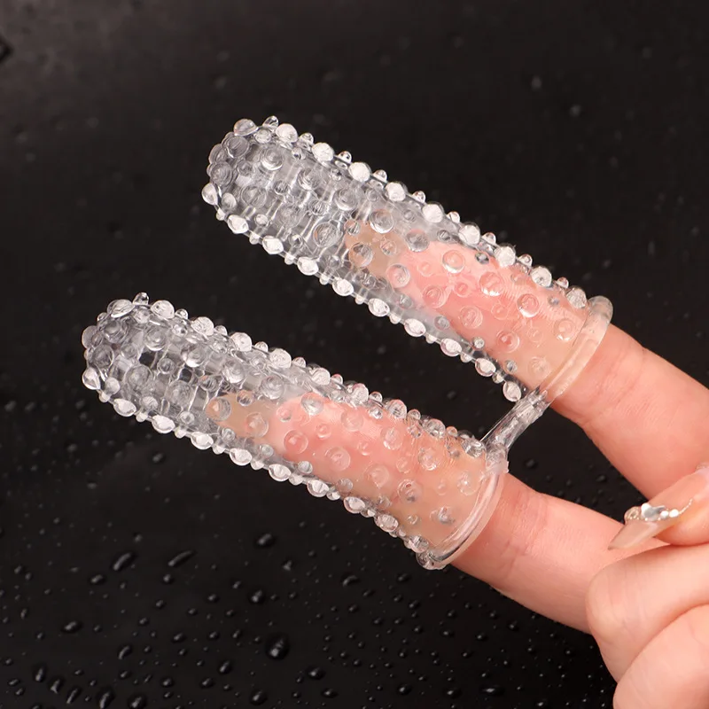 Sexy Finger Sex Toys Set Female G-spot Buckle Set Crystal Wolf Tooth Set Dual Finger Granule Set Adult Male and Lesbian Couple thumbnail 6