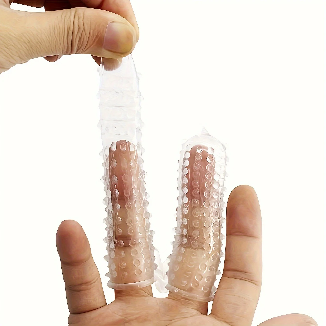 Sexy Finger Sex Toys Set Female G-spot Buckle Set Crystal Wolf Tooth Set Dual Finger Granule Set Adult Male and Lesbian Couple thumbnail 5