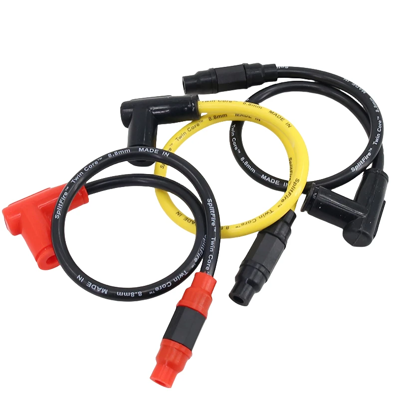 Motorcycle High quality silicone rubber Lgnition Coil Spark Plug Iridium Power Cable For off-road motorcycle thumbnail 5
