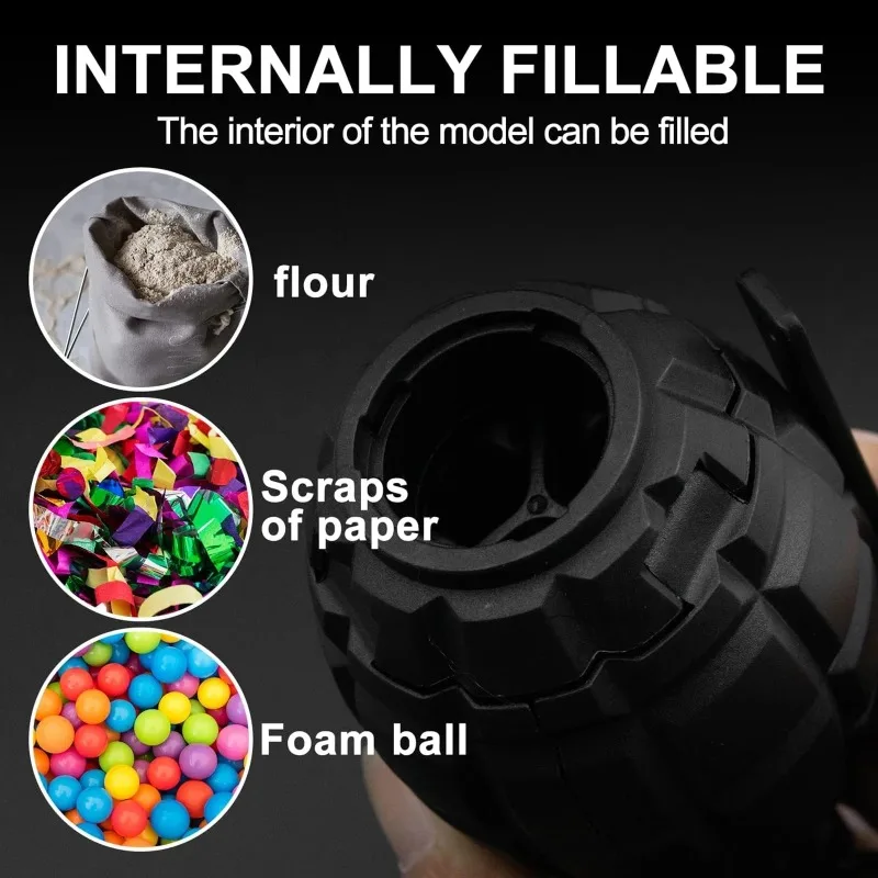 Tactical Plastic Hand Grenades Toy Dummy Simulation Grenade Model for Outdoor Airsoft Paintball Role Play Prop CS Battle Game thumbnail 3