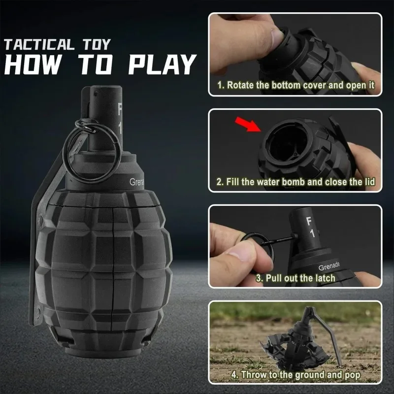 Tactical Plastic Hand Grenades Toy Dummy Simulation Grenade Model for Outdoor Airsoft Paintball Role Play Prop CS Battle Game thumbnail 5