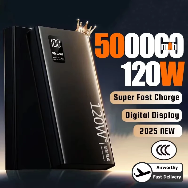 500000mAh Power Bank 120W Super Fast Charging Large Capacity Powerbank Portable Battery For iPhone Samsung Huawei thumbnail 3