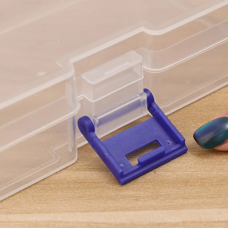5/10PCS Clear Plastic Storage Box With Lid Lockable Dustproof Jewelry Small Toys Container Cases Desktop Drawer Organizer Box thumbnail 6