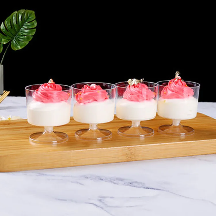 20pcs Disposable Dessert Cups Jelly Yogurt Cake Plastic Cup Transparent Baking Tools Food Container Party Decorative Tableware thumbnail 2