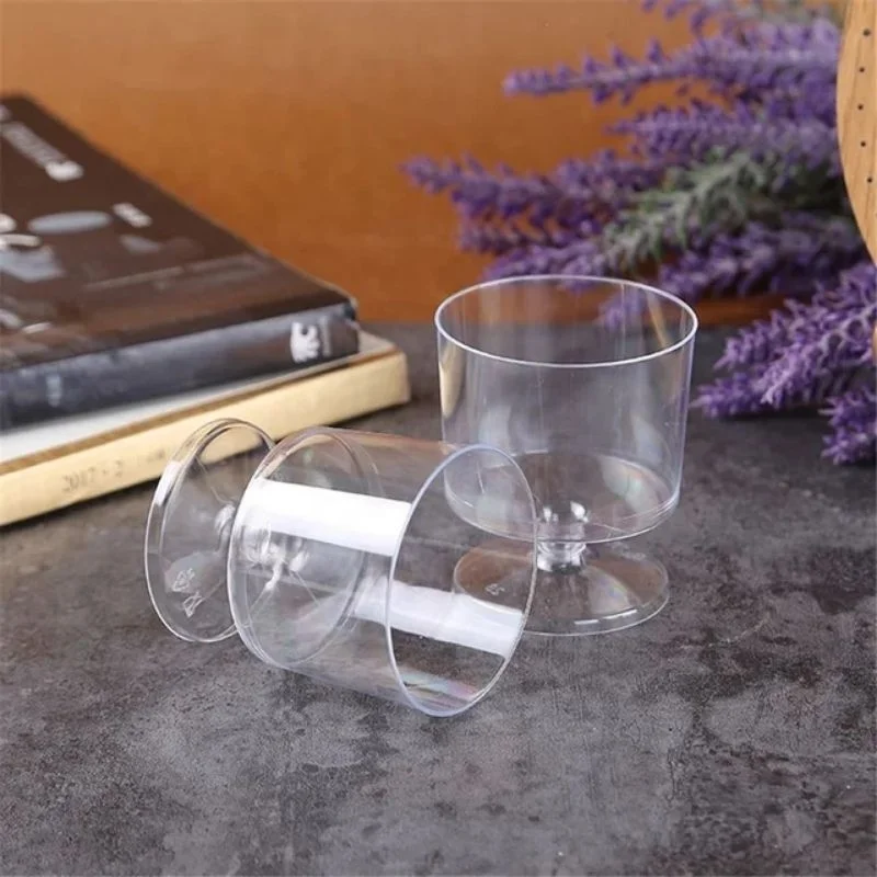 20pcs Disposable Dessert Cups Jelly Yogurt Cake Plastic Cup Transparent Baking Tools Food Container Party Decorative Tableware thumbnail 4