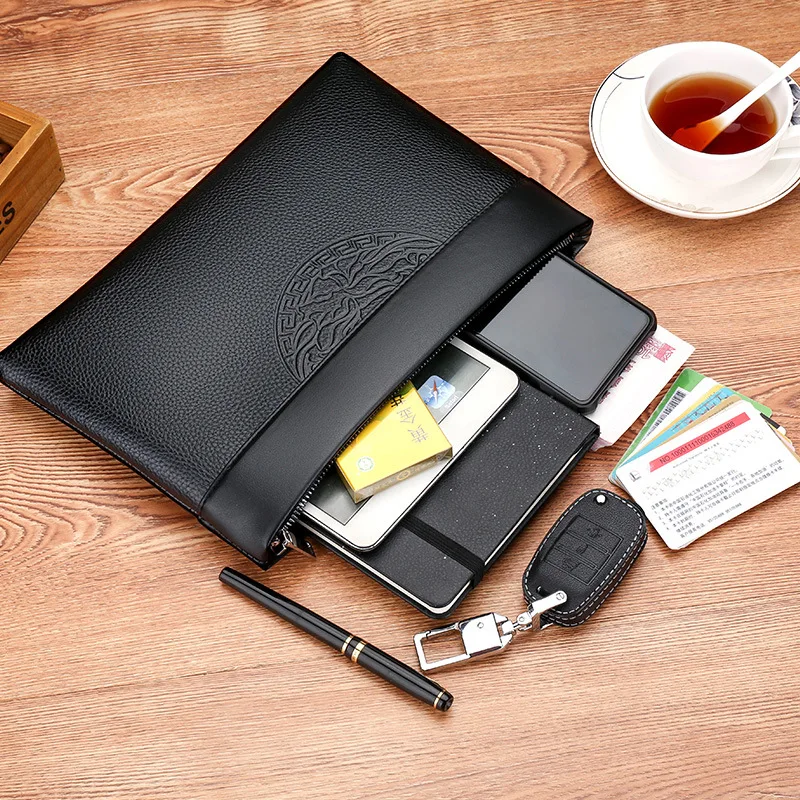 Men's New Luxury Handbag Casual Envelope Large Capacity Clutch BusinessUnderarm Bag for Men thumbnail 3