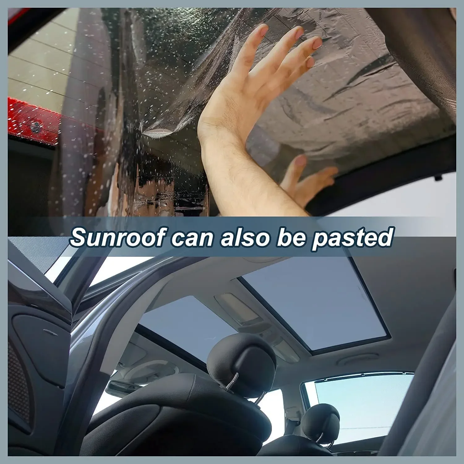Car Window Tint Film, Shade Roll Black, Universal Adaptation Roll, Sunlight, Heat, UV Blocking and Scratch Resistant thumbnail 3