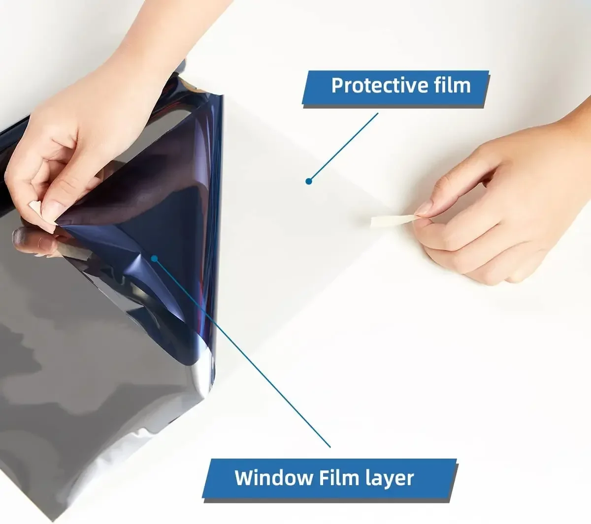 Car Window Tint Film, Shade Roll Black, Universal Adaptation Roll, Sunlight, Heat, UV Blocking and Scratch Resistant thumbnail 5